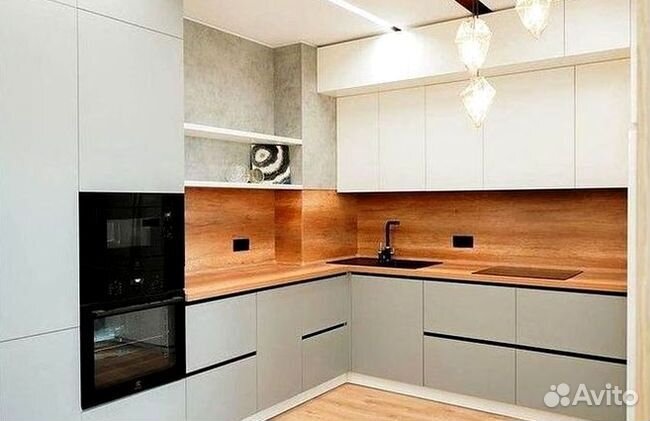 Кухонный гарнитур угловой в потолок на заказ