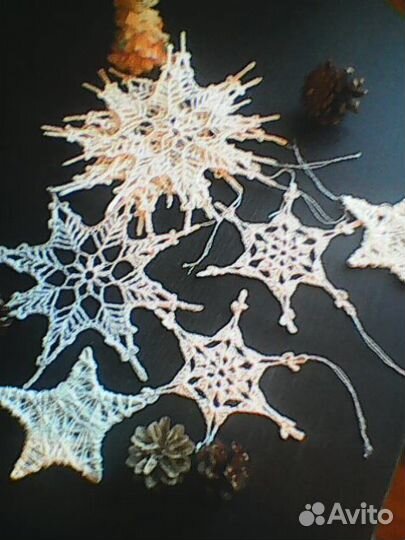 Снежинки ручная работа