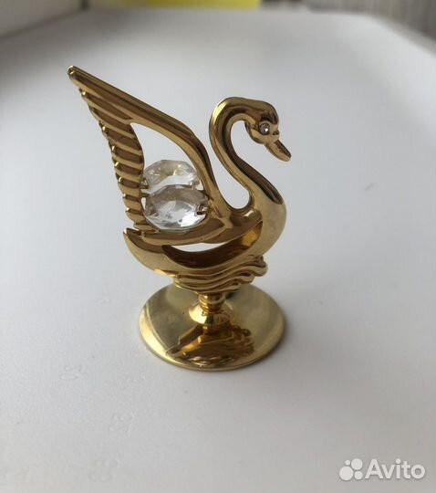 Фигурка-статуэтка лебедь с кристаллами Swarovski