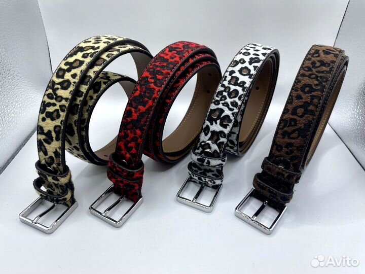 Ремень женский леопардовый