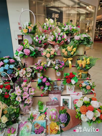 Букеты, 8марта,цветы,мыло