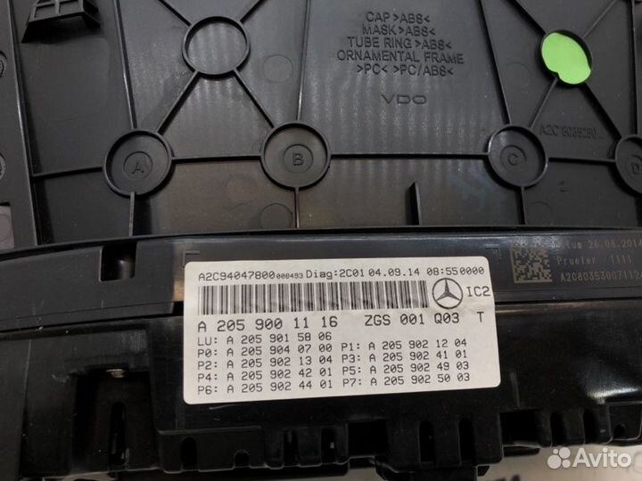 Панель приборов Mercedes-Benz C180 W205 274.910