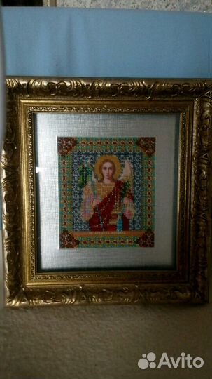 Вышивка,икона бисером.