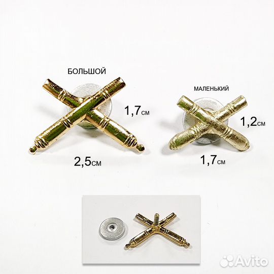 Эмблема ракетные войска РФ на петлицу (закрутка)