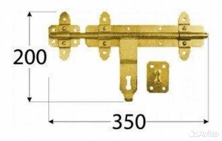 Декоративная воротная задвижка eczema