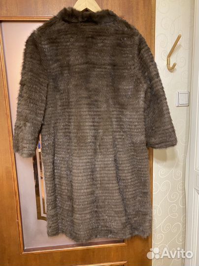 Шуба вязаная норка легкая 44 размер