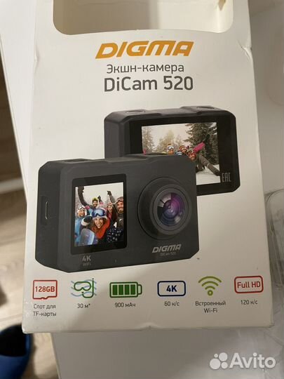 Экшн камера 4к digma