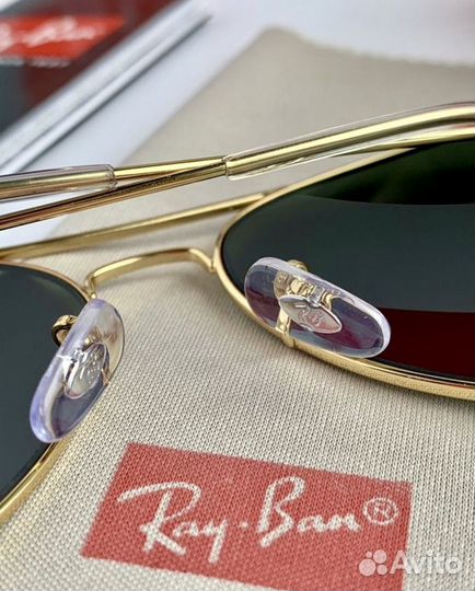 Очки ray ban aviator зеленые