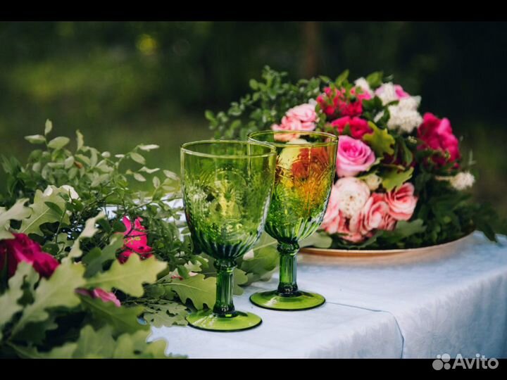 Фужеры бокалы цветное стекло