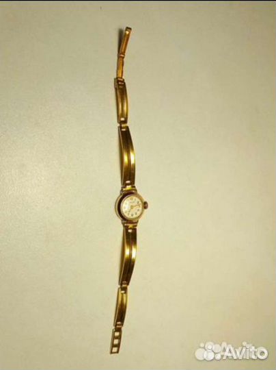 Золотые часы с браслетом Чайка СССР