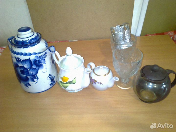 Кувшин Гжель,кружки, заварники