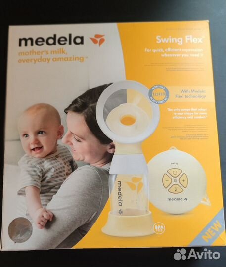 Молокоотсос medela swing flex электрический