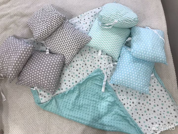 Бортики подушки в детскую кроватку