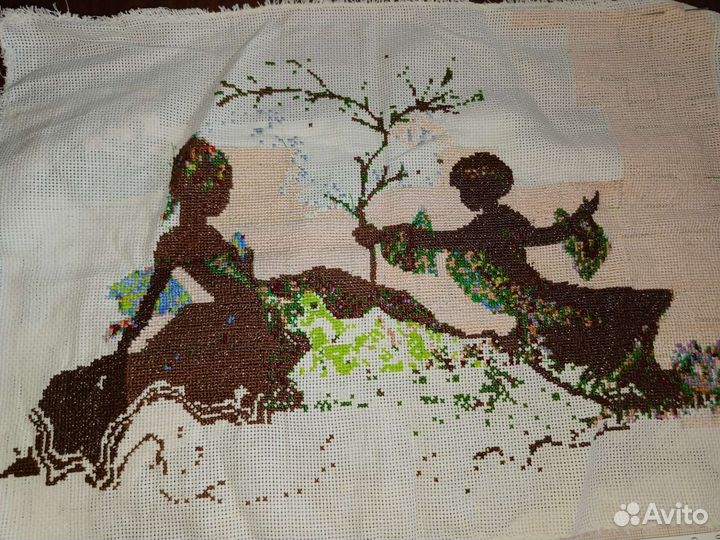 Вышивка крестом набор Он и Она (начатая)