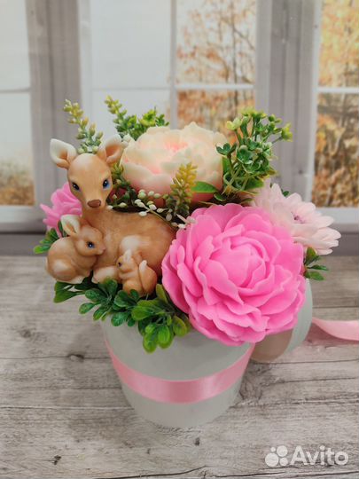 Букет цветов из мыла