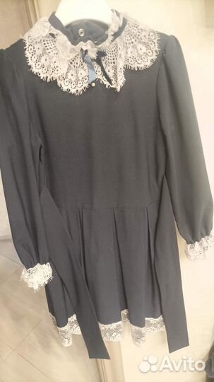 Школьное платье синее 128