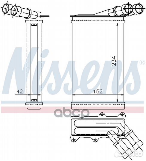 Радиатор печки 71156 Nissens
