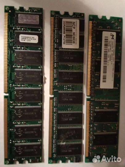 Оперативная память ddr 256 mb,pc 27000.3шт