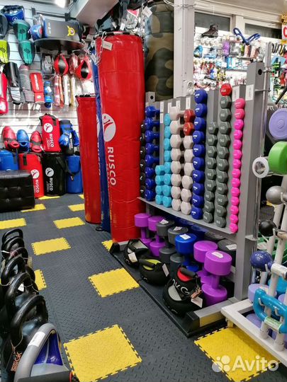 Набор гантелей 18 кг, гантель в кейсе, диски метал