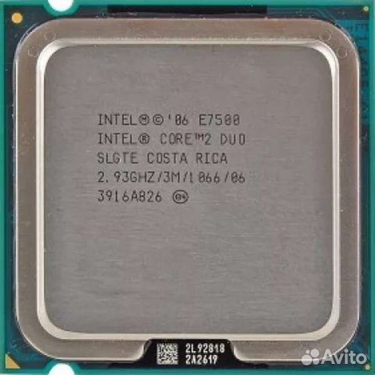 Процессор Cpu Intel Core2Duo E4500, Е7500