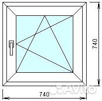Пластиковое окно/Окно пвх 740*740