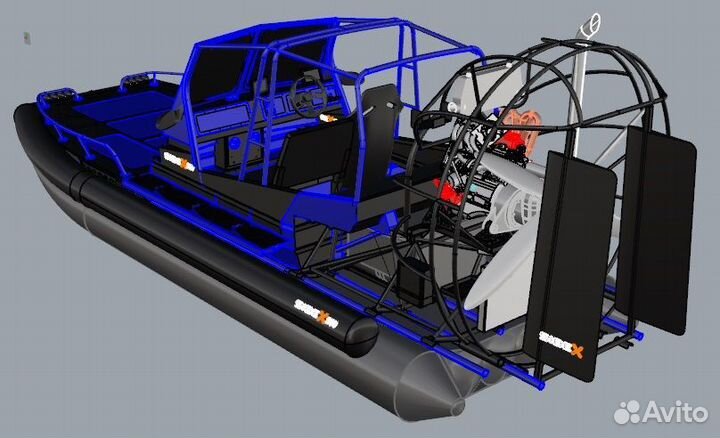 Аэролодка SibEX Cheater 200 л.с Турбо Рестайлинг