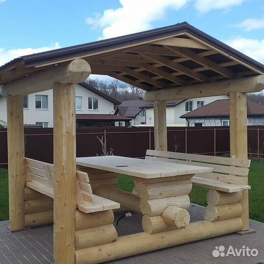 Беседка из сруба (бревна)