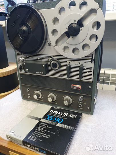 Akai 910 ламповый катушечный магнитофон 220v