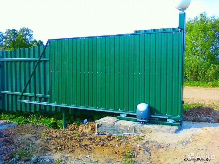 Автоматические откатные ворота под ключ