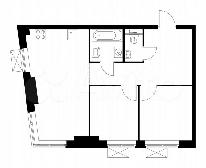 2-к. квартира, 51,8 м², 10/33 эт.