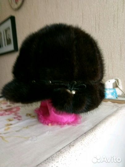 Женская норковая шапка 55-56 размер