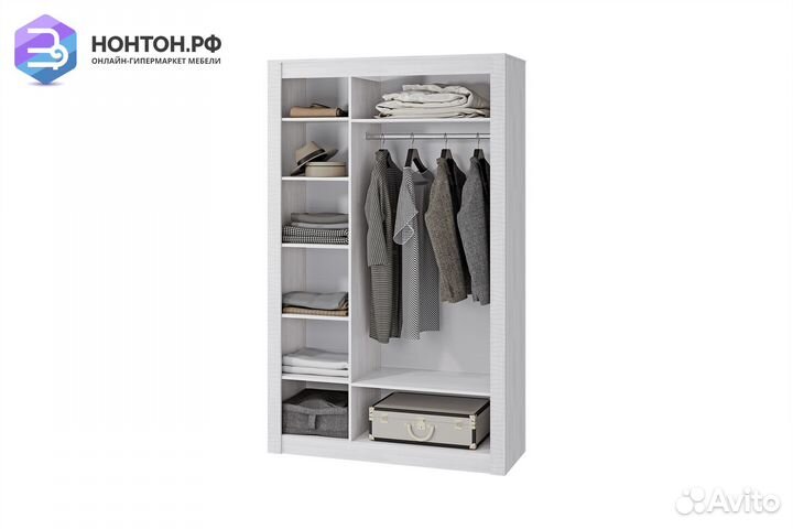 Шкаф трехстворчатый Монако ясень белый