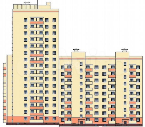 2-к. квартира, 50,9 м², 4/9 эт.