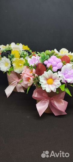 Букеты из мыла розы тюльпаны