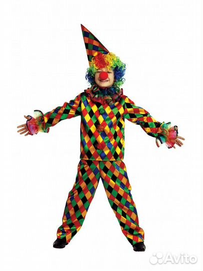 Новогодний костюм для мальчика 110 Арлекино