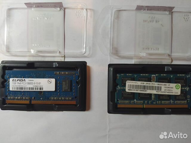 Память ноутбука SO-dimm DDR3 PC3-10600S