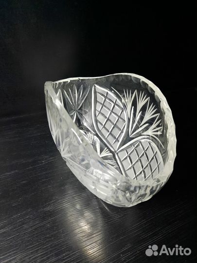 Салатник овальный 23*12,5*12,5 настоящий хрусталь