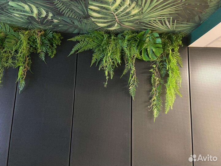 Растения искусственные ампельные свисающие