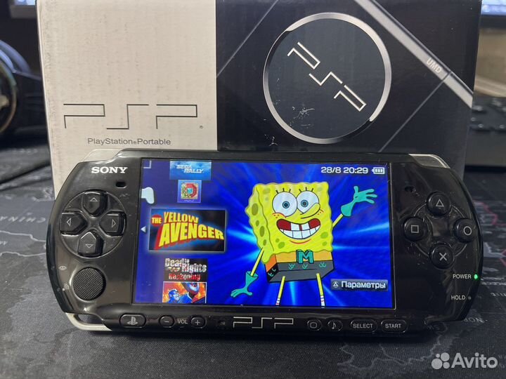 Новая Sony playstation psp Black 3000 с 150 играми