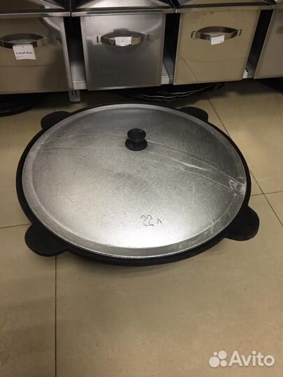 Узбекский чугунный казан 22 литра с чуг.кр