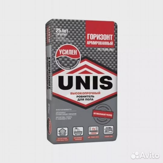 Пол Unis «Горизонт армированный» ровнитель, 25 кг