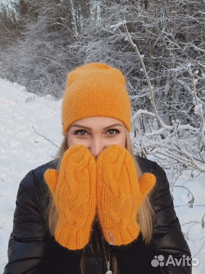 Шапка+варежки