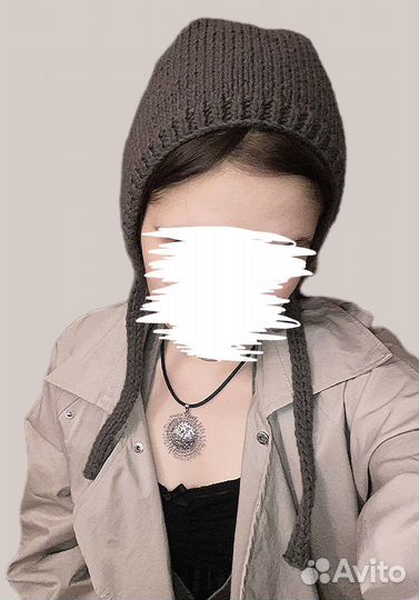 Вязаная шапка/ чепчик ручная работа