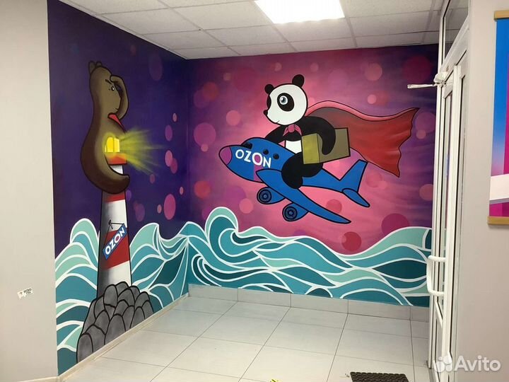 Роспись стен, граффити, брендирование пространств