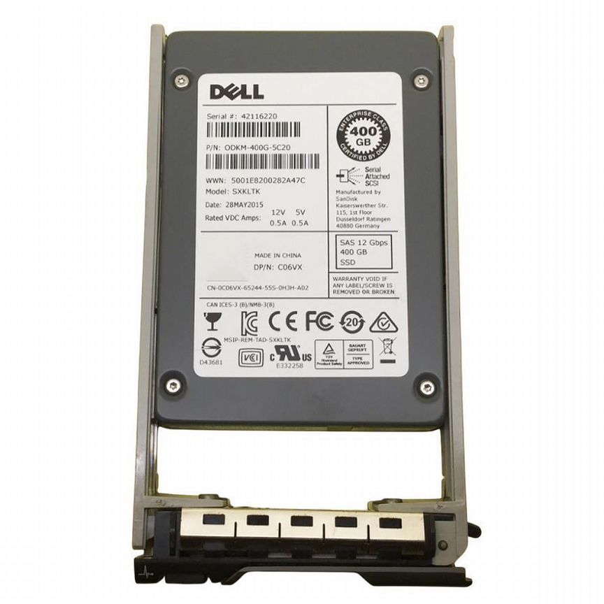 [C06VX] Жесткий Диск Dell 400gb Sas 2.5" Ssd C06vx