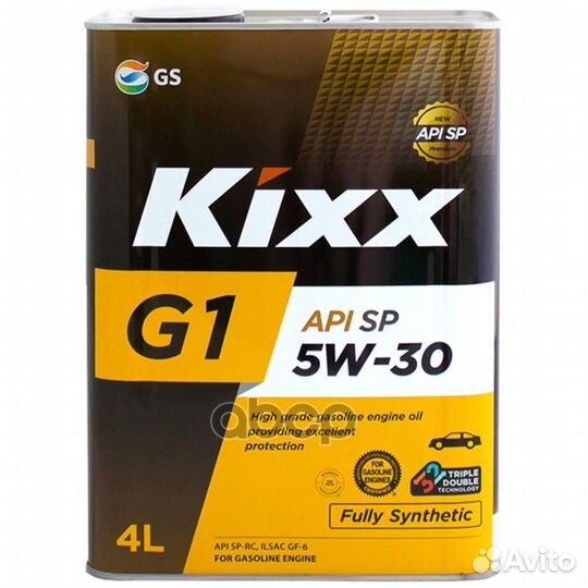 Масло моторное 5W30 kixx 4л синтетика G1 API SP