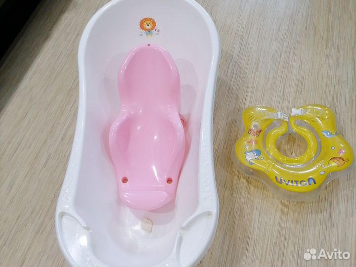 Ванночка для купания, горка и круг