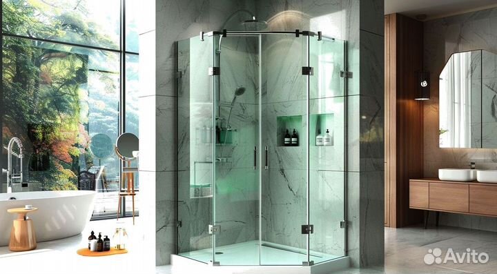 Кабина из стекла