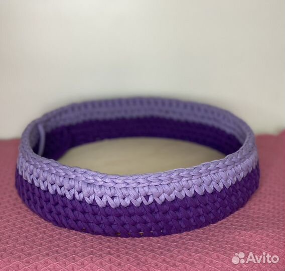 Вязаные корзинки ручной работы