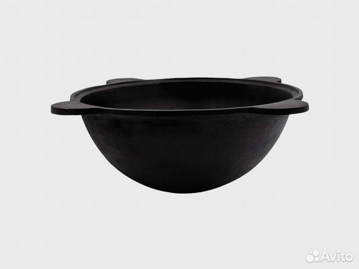 Казан чугунный 8 литров, круглое дно